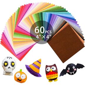 VieFantaisie 40 PCS Felt Fabric Sheets, 12" x 8" Craft Felt Fabric Sheets, Assorted Felt Stiff Fabric Square, Non-Woven Felt Sheets for Kids, DIY Sewing Crafts, Patchwork, School Project