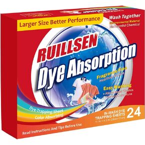 RUILLSEN Dye Trapping Sheets, 144 Count Color Capture Laundry Fragrance Free Back to School Household Needs Dye Absorption Collector Savers Sheets Prevent Light Colored Clothes from Being Dye In Wash