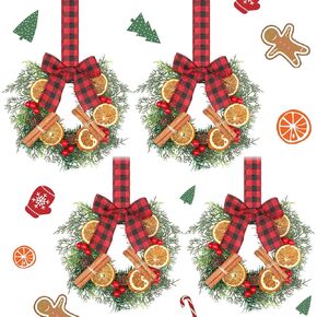Hoteam 4 Pcs 9" Mini Thanksgiving Decor Wreaths Small Autumn Pumpkin Wreath Eucalyptus Cabinet Wreath with Rustic Bow Outdoor Fall Decorations for Thanksgiving Harvest Porch Window Farmhouse Decor