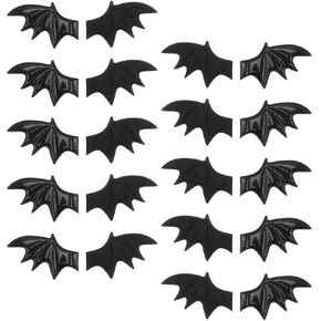 Tofficu 40Pcs Mini Devil Wings: Halloween Bat Wing, Embellishment DIY Crafts Accessories for Hair Clips Headband Clothes Shoes (20 Pairs)