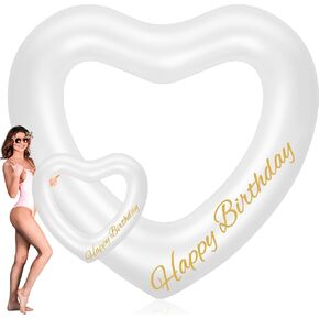 47.3 × 39.4 بوصة عيد ميلاد القلب بركة تعويم على شكل قلب نفخ بركة Floatie السباحة أنبوب حلقات العائمة زينة حمام السباحة للمراهقين الصيف البالغين المياه الشاطئ حفلة السباحة
