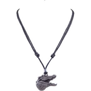 BlueRica Gator on Adjustable Cord Necklace