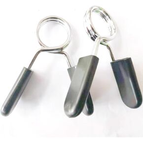 4pcs Barbell 1 Inch Spring Clips Collars Locks Clamps, 2 Pairs, Standard, 0.16 inch Strong Spring