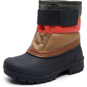 festooning Toddler Snow Boots Boys Girls Waterproof Velvet Liner Warm Boot Non-Slip Elastic Band Shoes Kids Winter Boots