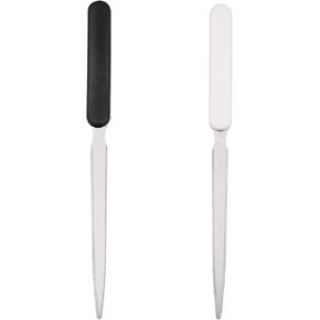 2Pcs Stainless Steel Letter Opener with Plastic Handle Portable Envelope Opening Tool for School Home and Office