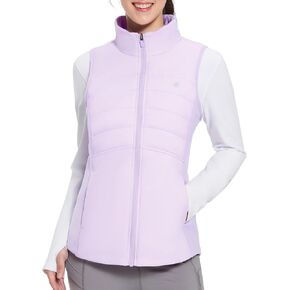 BALEAF Women's Outwear Puffer Vest Warm Lightweight Water Resistant with Zip Pocket Sleeveless for Winter Hiking Running