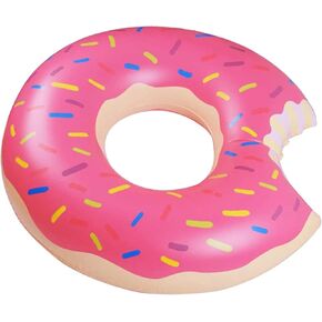 Donut Pool Float for Kids Adults,Inflatable Doughnut Pool Tubes Pink for Summer,Funny Vinyl Summer Pool or Beach Toy (120cm/47.2inch)