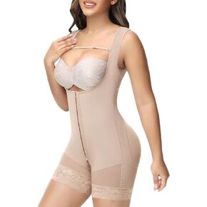 SHAPSHE Fajas Colombianas Moldeadoras Stage 2 Faja Tummy Control Shapewear High Compression Garment with Zipper Crotch