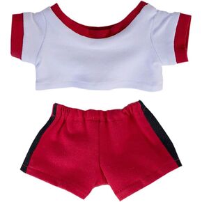 niannyyhouse 10cm 15cm 20cm Plush Doll Clothes Contrast T-Shirt Pants Sportswear Set Soft Stuffed Plush Toy Dress Up Accessories (a5, 20cm)