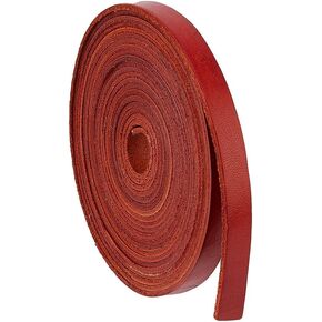 DICOSMETIC 4M Flat Leather Strips 10mm Cord String for Crafts Cowhide Leather Cord Leather Lace for Necklace DIY Crafts Jewelry Making, Chocolate