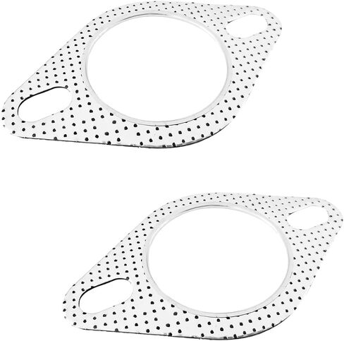 Mandark 2PCS Car Exhaust Gasket, 3.0 Inch Vehicle Exhaust Flange Gasket with 2-Bolts, Automotive High Temp Exhausting Manifold Gasket Accessories, Universal for SUV, Sedan, Truck in Saudi Arabia