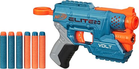 Nerf Elite 2.0 Volt SD-1 Blaster, 6 Official Nerf Darts, 2 Tactical Rails to Customize for Battle, Christmas Stocking Stuffers for Kids Ages 8 and Up in Saudi Arabia