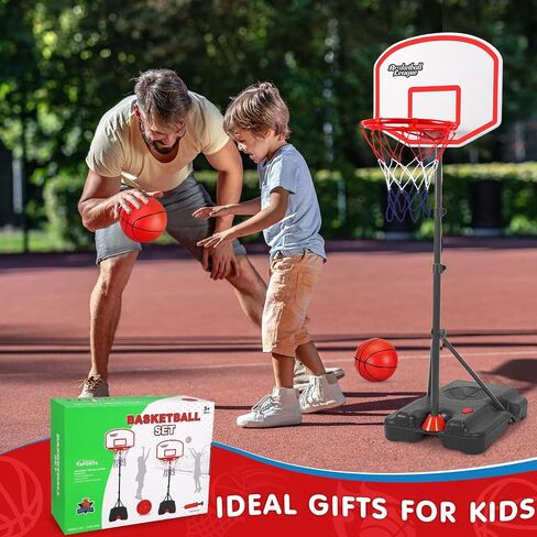 AOKESI Toddler Basketball Hoop Indoor for Age 1-3, Adjustable Mini Basketball Hoop, Kids Basketball Goal Outdoor Sport Poolside Game Birthday Christmas Toys Gifts for Baby Boys Girls 2 3 4 5 in Saudi Arabia