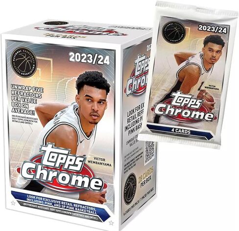 2023-24 Topps Chrome صندوق قيمة بطاقة تداول كرة السلة! فرصة لتوقيعات فيكتور ويمبانياما! in Saudi Arabia