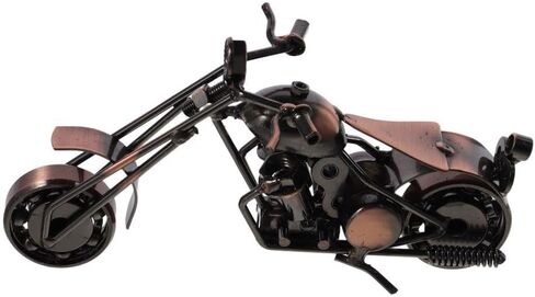 Vintage Metal Motorcycle Sculpture,Unique Birthday Gifts for Motorcycle Lovers,Bronze(E) in Kuwait