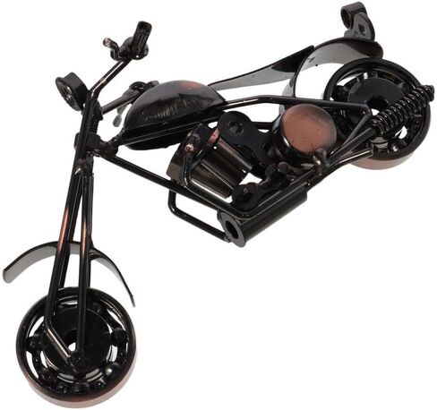 Vintage Metal Motorcycle Sculpture,Unique Birthday Gifts for Motorcycle Lovers,Bronze(E) in Kuwait