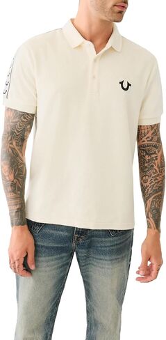 True Religion Men's Damask Velour Polo in Saudi Arabia