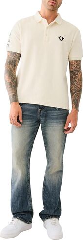 True Religion Men's Damask Velour Polo in Saudi Arabia