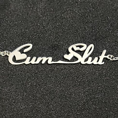 سوار الكاحل CumSlut مطلي بالذهب أو الفضة، خلخال CumSlut ذهبي أو فضي، خلخال CumSlut Swinger ذهبي أو فضي، خلخال CumSlut ذهبي أو فضي in Kuwait