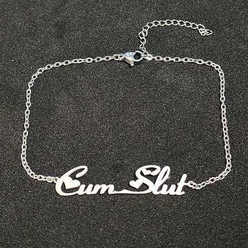 سوار الكاحل CumSlut مطلي بالذهب أو الفضة، خلخال CumSlut ذهبي أو فضي، خلخال CumSlut Swinger ذهبي أو فضي، خلخال CumSlut ذهبي أو فضي in Kuwait