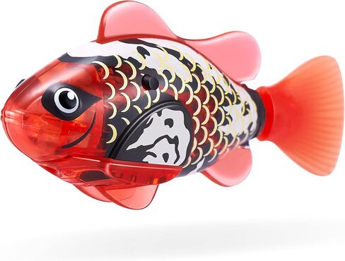 Robo Alive Robo Fish Robotic Swimming Fish (Teal + Orange) by ZURU Water Activated, Changes Color, Comes with Batteries, Amazon Exclusive (2 Pack) Series 3 in Kuwait