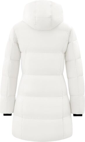 Skieer Women's Winter Coat Warm Padded Long Puffer Jacket Waterproof Hooded Snow Coat in Kuwait