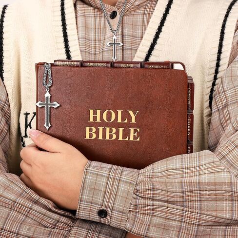 RETTACY Bible Tabs, Leather Bible Tabs, Large Size, Bible Tabs for Men, Bible Study Supplies, 66 Bible Tabs for Old and New Testament, Additional 21 Tabs for Apocrypha, 9 Blank Tabs (Brown) in Kuwait