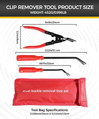 3PCS Trim Removal Tool,Car Accessories Auto Trim Removal Tool Kit,Automotive Tool,Door Panel Removal Tool with Storage Bag,Auto Clip Pliers and Fastener Remover,Suitable for Car Upholstery in Saudi Arabia