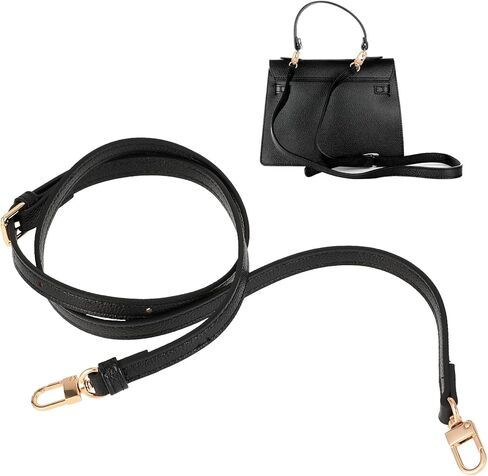 Purse Strap Leather Adjustable Replacement Straps for Handbags Crossbody Shoulder Bag Purse Straps, 40-47 Inch, Black in Saudi Arabia