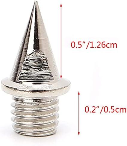 AUGSUN 110pcs 3/8inch المسار الفولاذ المقاوم للصدأ والمسامير عبر البلاد مع مفتاح ربط، المسامير البديلة لأحذية الجري القصيرة الرياضية Sprint in Kuwait