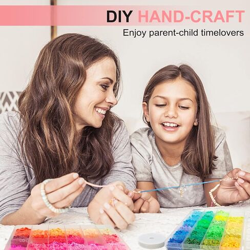 Redtwo 15000 Pcs Clay Beads Bracelet Making Kit, 3 Boxes 72 Colors Friendship Bracelet Kit Flat Polymer Heishi Beads for Jewelry Making, Crafts Gift for Girls Ages 6-12 in Kuwait