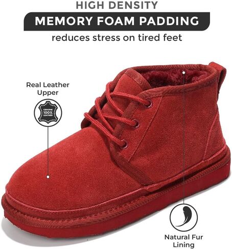 Project Cloud 100% Genuine Leather Women's Ankle Boots 2026 (Julee) | Memory Foam Insole and Non-Slip Lace-Up Design with Lightweight Fall & Winter Boots for Women - Water-Resistant Snow Boots in Saudi Arabia