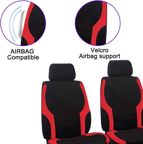 Mandark 4PCS Front Car Seat Covers, Waterproof and Breathable Vehiclce Seat Protector, Comfortable Sponge Seat Cushions, Auto Interior Accessories Universal for SUV, Truck, RV（Gray） in Saudi Arabia