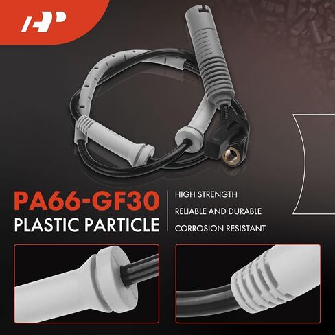 A-Premium ABS Wheel Speed Sensor Compatible with BMW Models - 128i, 135i, 323i, 325i, 328i, 330i, 335d, 335i, 335i xDrive, 335is - Front Driver or Passenger Side, Replace# 34526760424, 34526785020 in Saudi Arabia