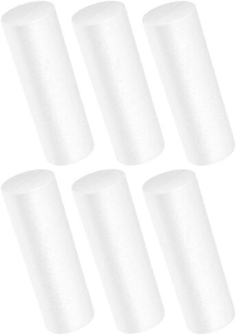 ibasenice اسطوانات عيد الميلاد تزيين - 6PCS اسطوانة رغوة للحرف اليدوية البوليسترين رغوة الطوب الحرفية DIY نحت اللوحة اسطوانات الزهور لعيد الميلاد الحلي 4.9in in Saudi Arabia