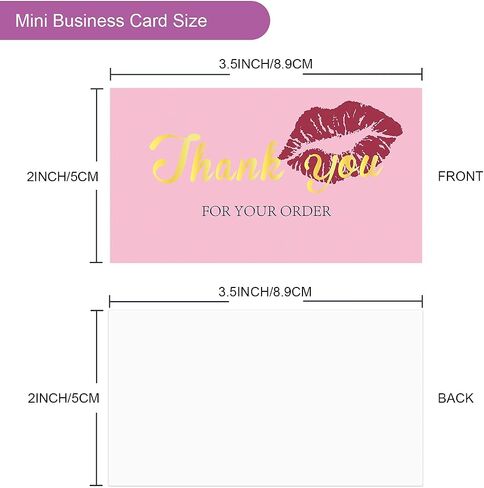 252 Thank You for Supporting My Small Business Cards, 6 Elegant Gold Foil Design Thank You for Your Order Appreciation Cards for Small Business Boutique Supplies, 3.5 x 2" Business Card Size（Black） in Saudi Arabia
