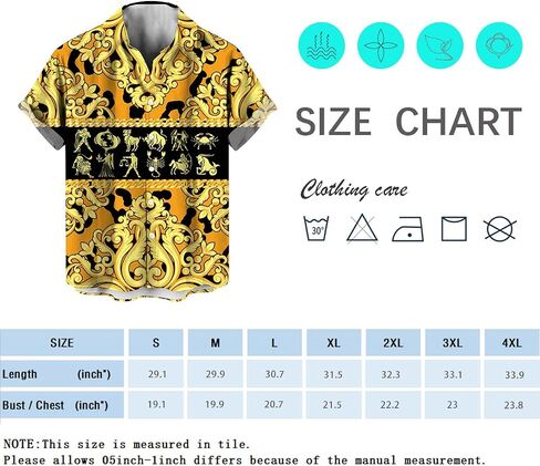 Funny Gold Floral Shirt Fashion Hip Hop Graphic Short Sleeved Button Shirt in Kuwait
