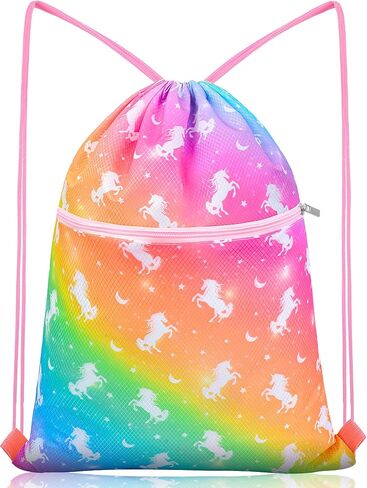 Nidoul Drawstring Backpack Kids Girls Drawstring Bags Draw String Back Bag Cinch Bag for Dance Sports Gym Travel Swim Beach Pool, Mermaid in Saudi Arabia