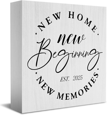 Great Housewarming Gifts New Home Gift Best Housewarming Gifts 2025 New Home Decor Rustic Home Accessories Decor Home Sweet Home Sign Shelf Desk Wooden Box 5.1 x 5.1 Inches. in Saudi Arabia