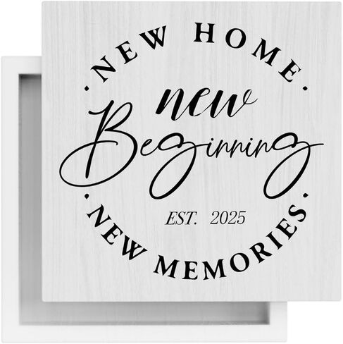 Great Housewarming Gifts New Home Gift Best Housewarming Gifts 2025 New Home Decor Rustic Home Accessories Decor Home Sweet Home Sign Shelf Desk Wooden Box 5.1 x 5.1 Inches. in Saudi Arabia