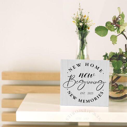 Great Housewarming Gifts New Home Gift Best Housewarming Gifts 2025 New Home Decor Rustic Home Accessories Decor Home Sweet Home Sign Shelf Desk Wooden Box 5.1 x 5.1 Inches. in Saudi Arabia
