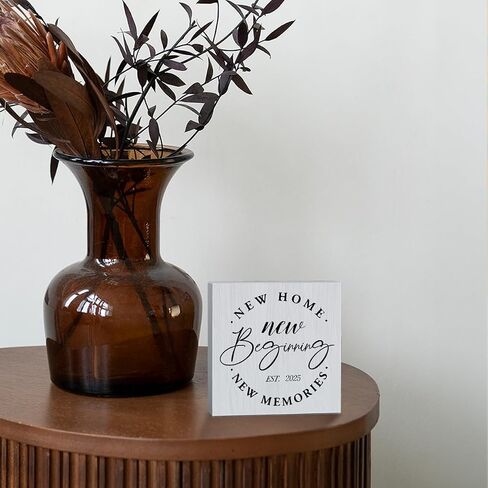 Great Housewarming Gifts New Home Gift Best Housewarming Gifts 2025 New Home Decor Rustic Home Accessories Decor Home Sweet Home Sign Shelf Desk Wooden Box 5.1 x 5.1 Inches. in Saudi Arabia