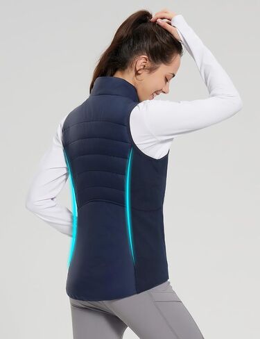BALEAF Women's Outwear Puffer Vest Warm Lightweight Water Resistant with Zip Pocket Sleeveless for Winter Hiking Running in Saudi Arabia