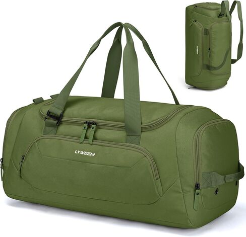 Travel Duffle Bag Men with Shoes Compartment Sports Gym Workout Bag with Wet Pocket 40L Medium 2 In 1 Duffel Backpack for Women Weekender Overnight Bag for Airplane, Black in Kuwait