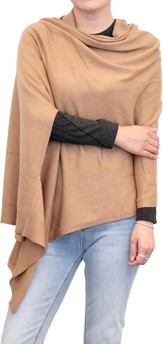 HILLSHADE Womens Wool Blended soft Knit Versatile Shawl Wrap Scarf Poncho in Saudi Arabia