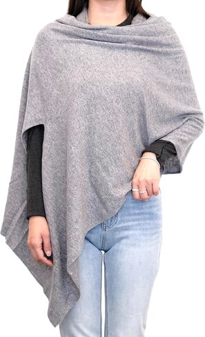 HILLSHADE Womens Wool Blended soft Knit Versatile Shawl Wrap Scarf Poncho in Saudi Arabia