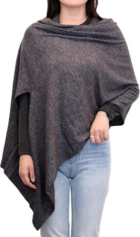 HILLSHADE Womens Wool Blended soft Knit Versatile Shawl Wrap Scarf Poncho in Saudi Arabia
