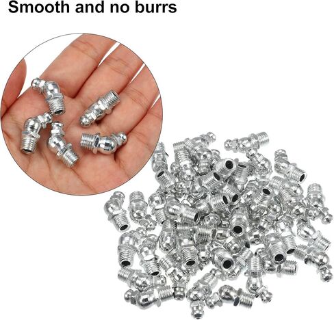 X AUTOHAUX 50 Pcs M8x1.25 Grease Nipple Fitting Bend 45 Degree Angle Galvanized Steel Grease Zerk Fitting Adapter for Car Truck Automotive Mechanical Lubrication in Saudi Arabia