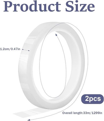 Clear Floral Tape 2 Roll 1/4" Wide Florist Tape Clear Waterproof Florist Tape Floral Arrangement Supplies for Creating Grid Bouquets Binding Fresh Flower DIY Crafts Decorations in Saudi Arabia