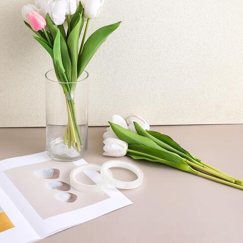 Clear Floral Tape 2 Roll 1/4" Wide Florist Tape Clear Waterproof Florist Tape Floral Arrangement Supplies for Creating Grid Bouquets Binding Fresh Flower DIY Crafts Decorations in Saudi Arabia